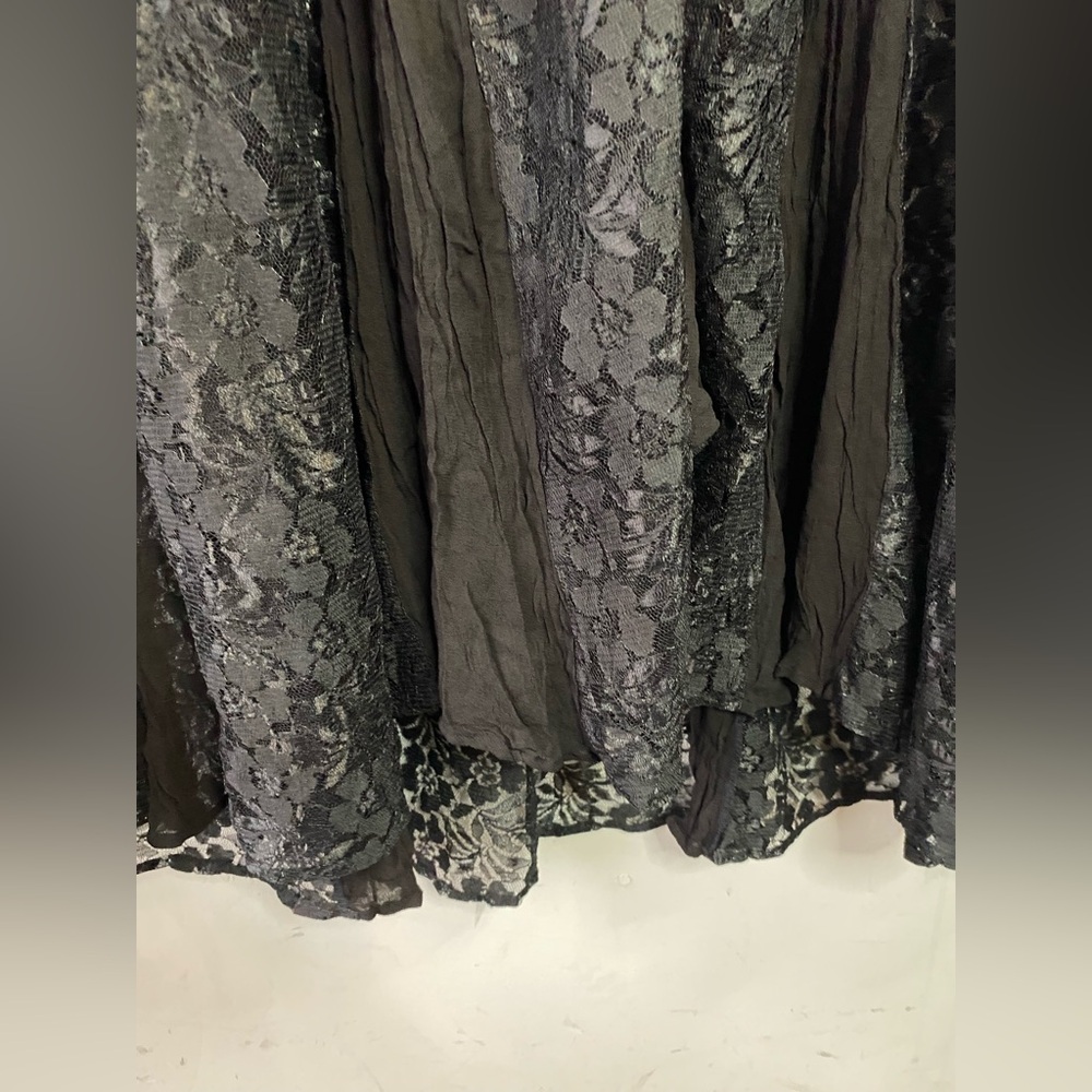HolyClothing Black Lace Maxi Dress 5X NWT Renaissance Goth Witchy Plus Size - Picture 10 of 16